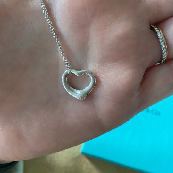 Tiffany & Co. Open Heart Necklace in Silver - Picture 2 of 4